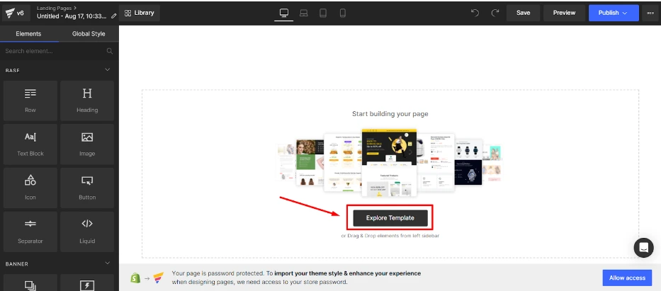 How to explore template on GemPages v6.