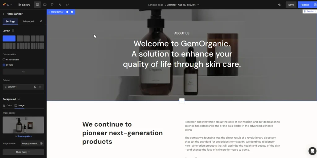 Use Image-to-Layout feature to generate your desired template.
