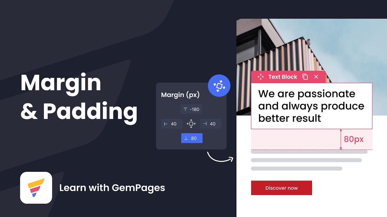 Margin and padding on GemPages
