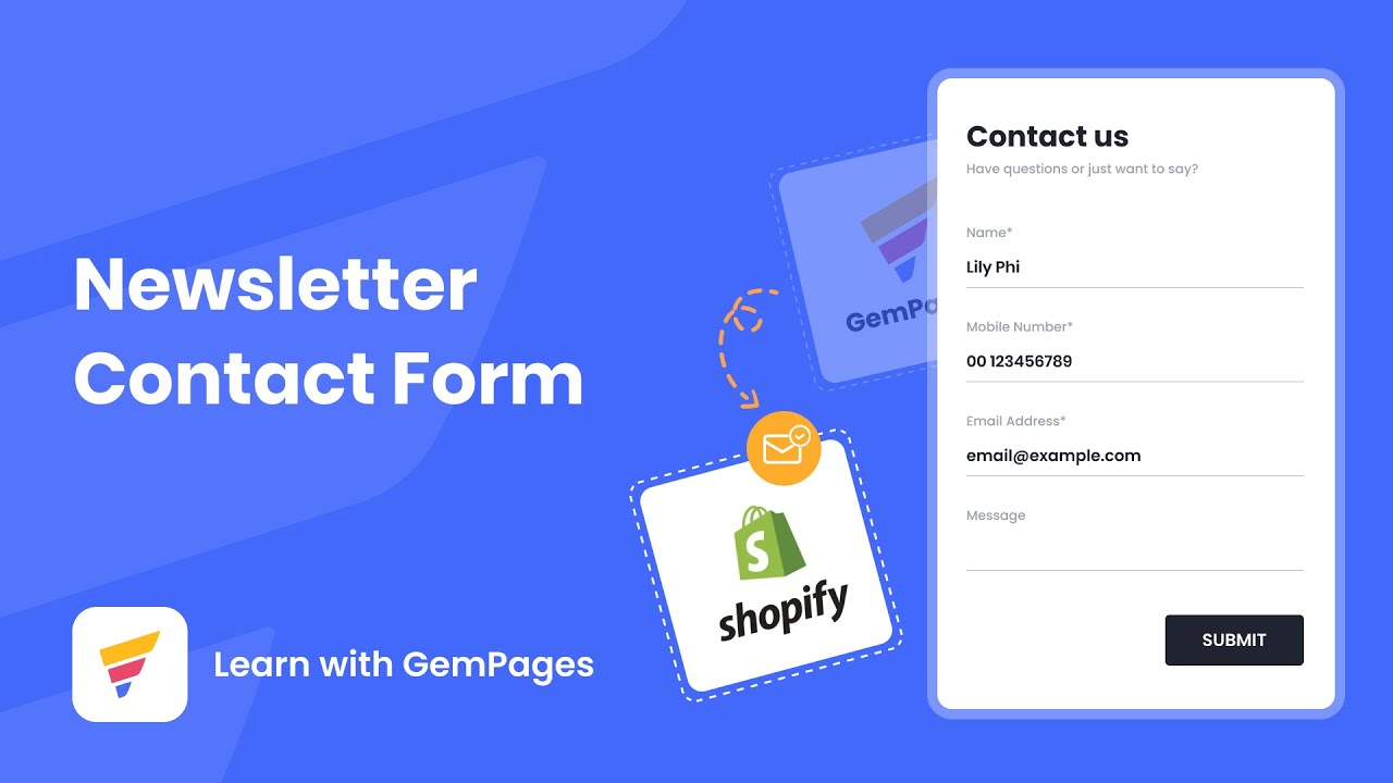 How to add newsletter contact form