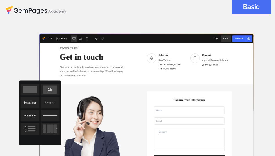 How to create a contact us page