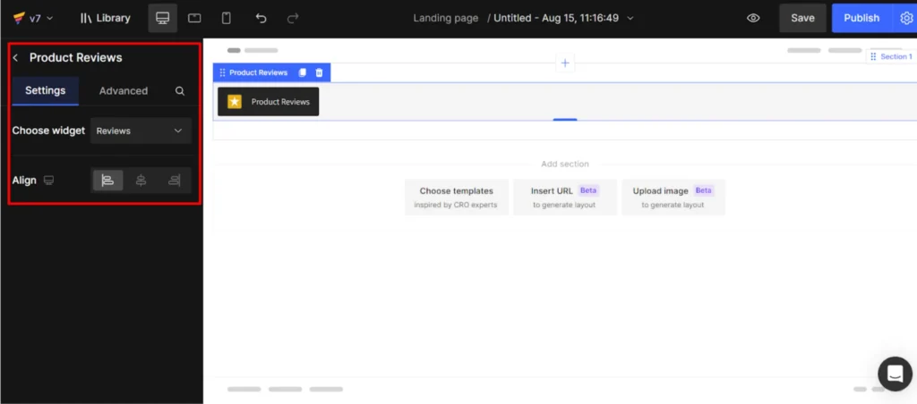 Customize the product review app in GemPages v7.