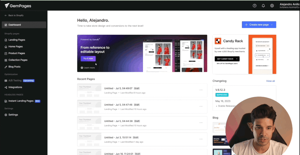 produce GemPages videos as an affiliate