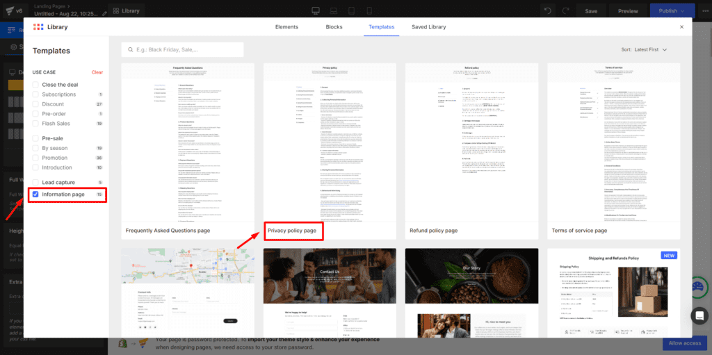 Add legal pages
