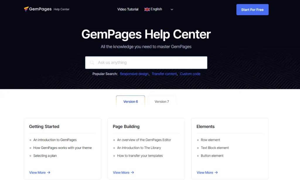 GemPages help center