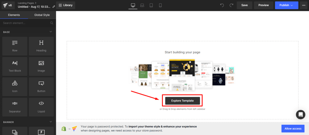 Find the template to create Legal Pages on GemPages v6.