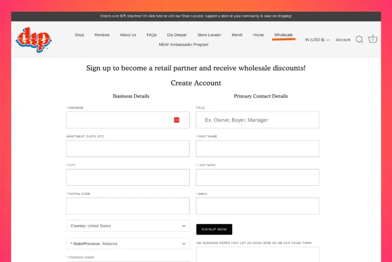 Add a registration form to your Shopify store