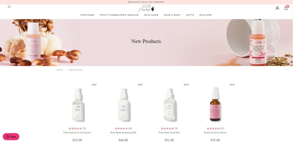 100 Percent Pure product page