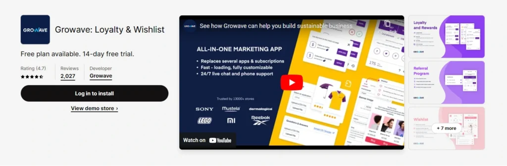 Screenshot of Growave.