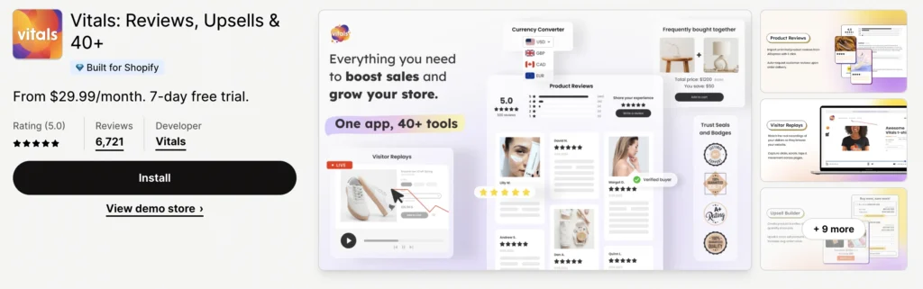 Screenshot of Vitals.