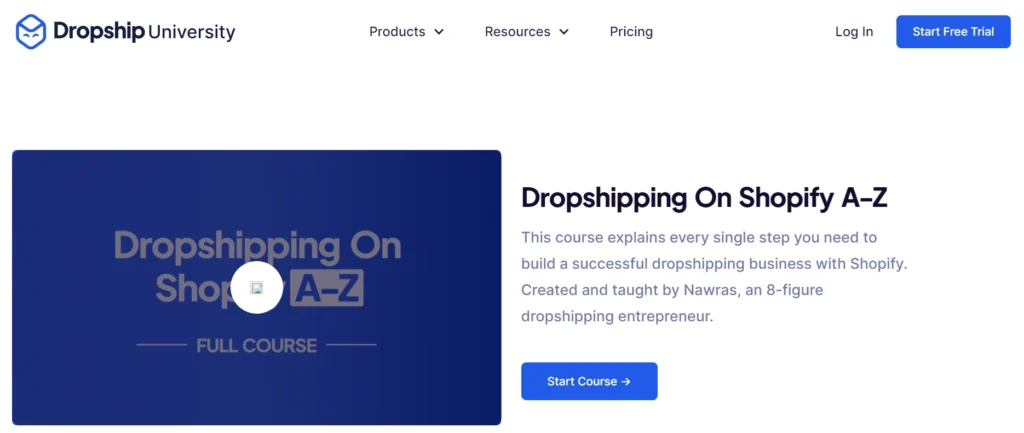 Dropshipping on Shopify A-Z course