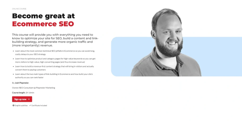 Become great at eCommerce SEO
