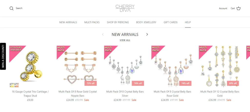 The image screenshot of cherrydiva.co.uk