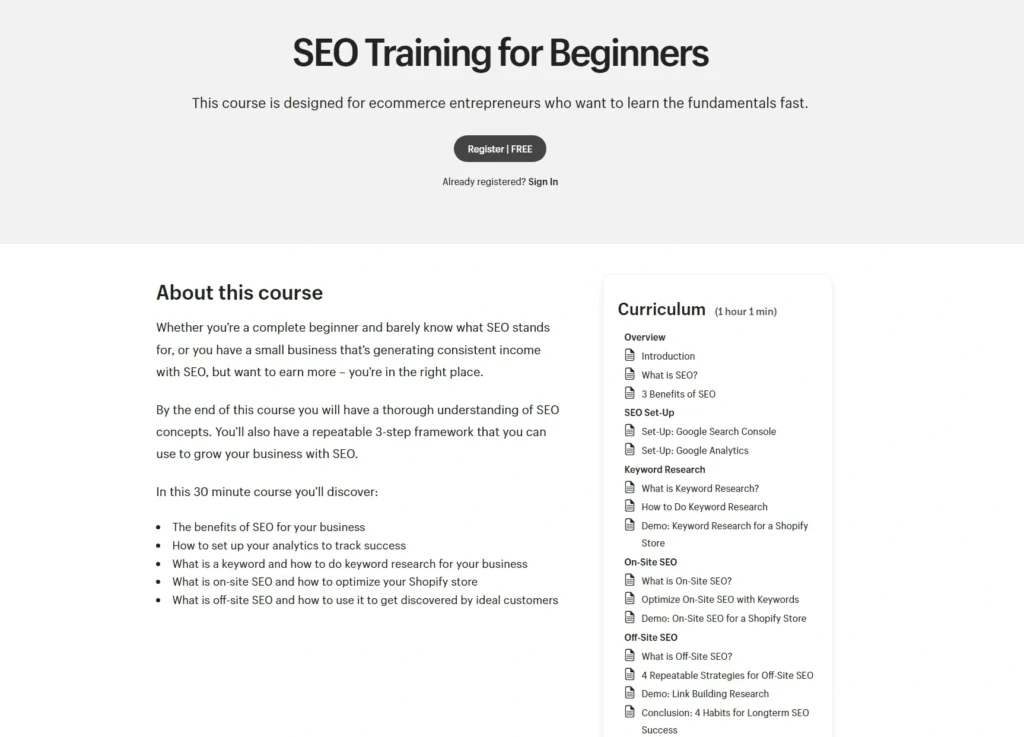 SEO Training for Beginners