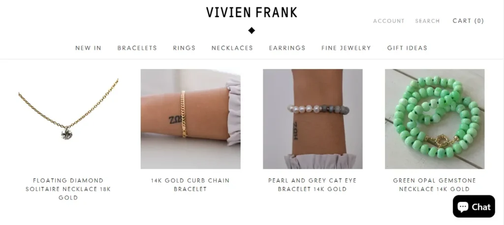 The image screenshot of vivienfrank.com