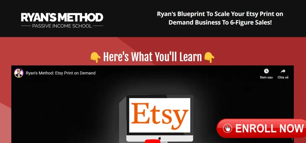 The Etsy POD course by Ryan’s Method